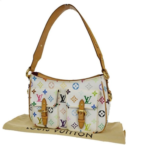 LOUIS VUITTON Lodge PM Shoulder Bag Monogram Multi Leather White - Picture 1 of 16